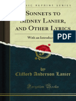 Sonnets To Sidney Lanier and Other Lyrics