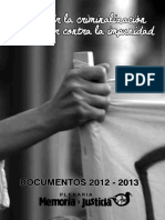 2012 - Plan de Acción Plenaria Memoria y Justicia