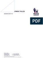 Football Youth Development Rules 2013 2014