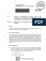 Representation and Transportation Allowances of Contractual Personnel