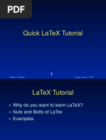 Quick Latex Tutorial: Rolando V. Raqueño Sunday, January 17, 2016