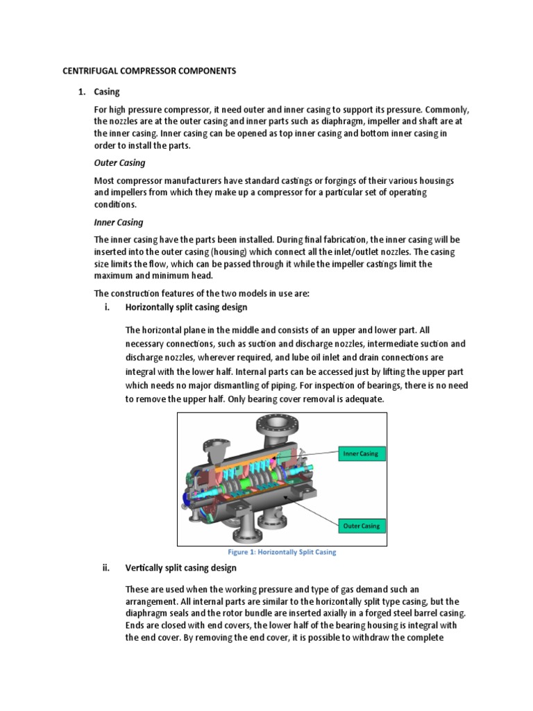 Centrifugal Compressor Components Overview | PDF | Bearing (Mechanical ...