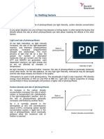 Rate of Photosynthesis Limiting Factors