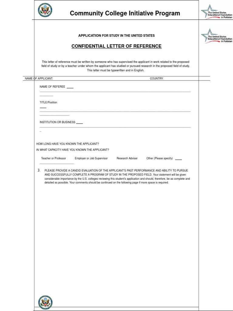 Community College 2016 Reference Letters | PDF