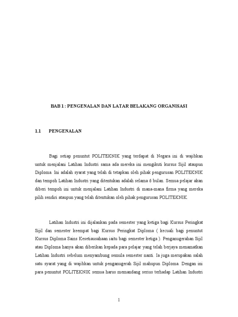 Laporan Latihan Industri Telekom Malysia