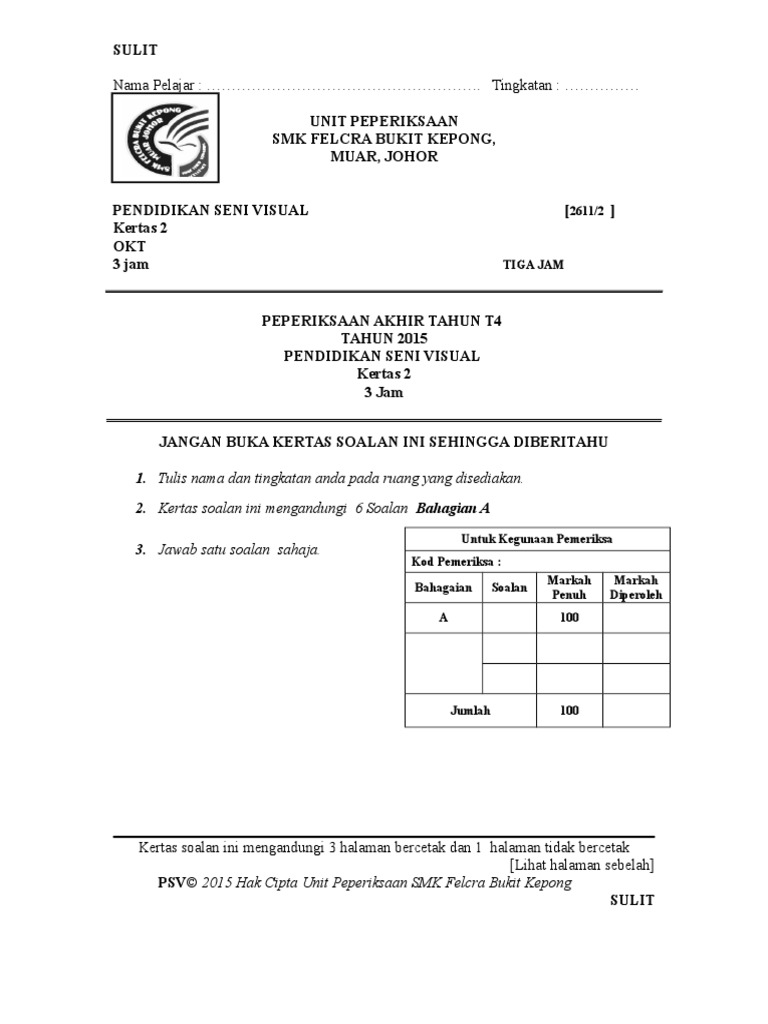 Muka Depan Psv K2 Pdf