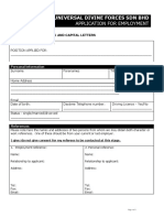 Application Form For Employment