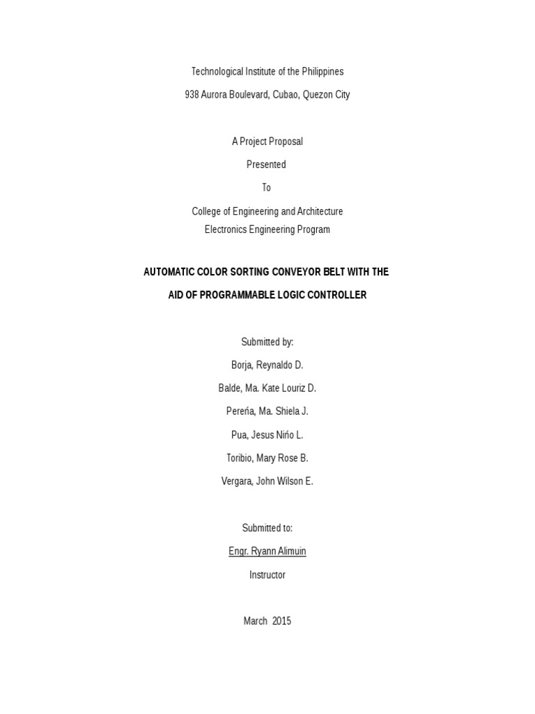 Project in Industrial Electronics | PDF | Programmable Logic Controller