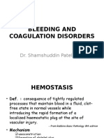 Bleeding and Coagulation Disorders: Dr. Shamshuddin Patel SR