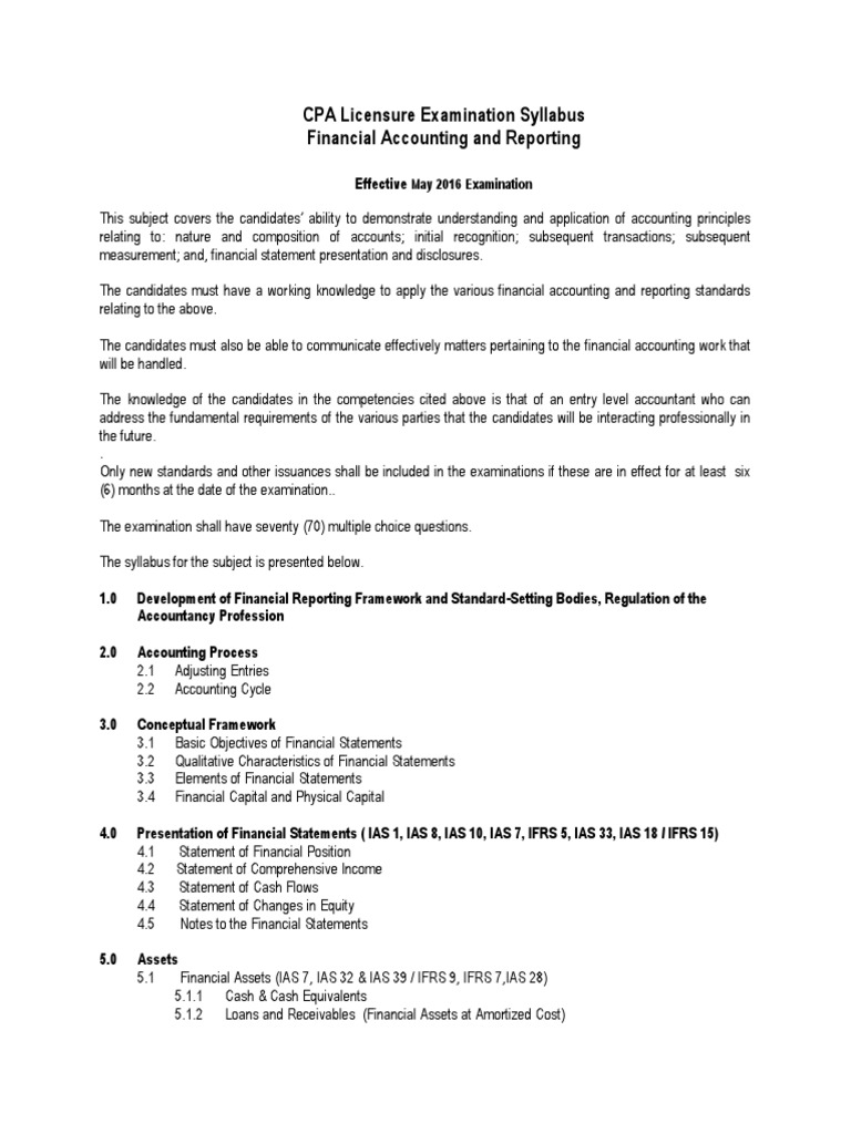 New Boa Syllabus Financial Accounting & Reporting PDF Historical