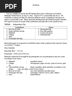 Invitation