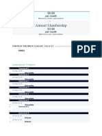 Fantasy Premier League $8.99/mo or $3.99/year membership