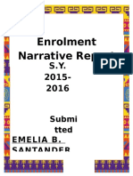 Enrolment Narrative Report 2014-2015