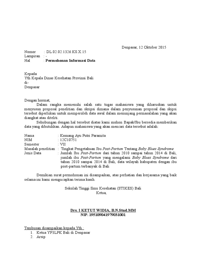 Surat Ke Dinkes Jadi