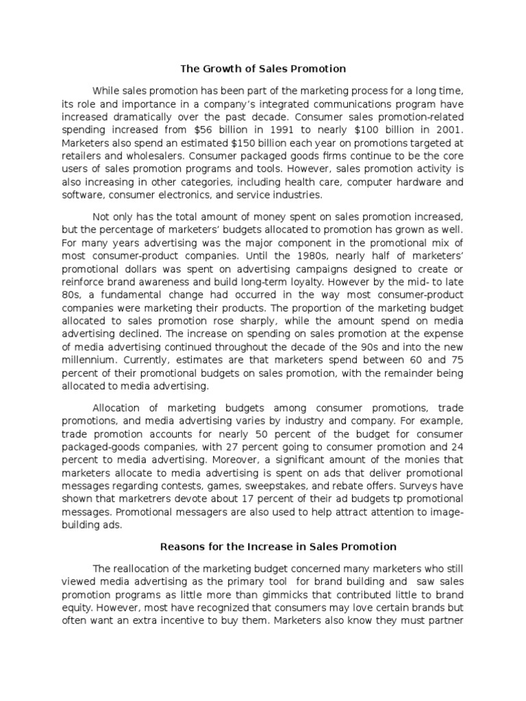 Evolution of Sales Promotion Spending | PDF | Marketing | Advertising
