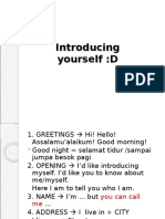 Introducing Yourself:d