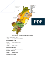 Nombre de Todos Alcades de Los Cantones de Manabi