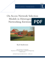 On Access Netowrk Selection Models in Heterogeneous Networki