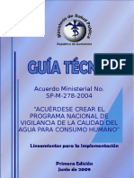 Acuerdo Ministerial No. SP M 278 2004