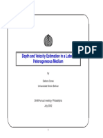 DrVelocity Estimation in Lateral Heterogeneous Mediumiver