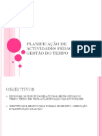 Planeamento de atividades pedagógicas e gestão do tempo