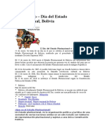 22 de Enero Fundacion Plurinacional de Bolivia