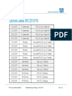 Lecture Dates WS 2015/16: Technische Universität München