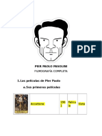 Filmagrafía completa de Pier Paolo Pasolini en