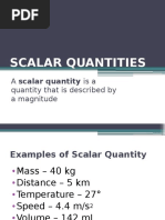 Scalar Quantities