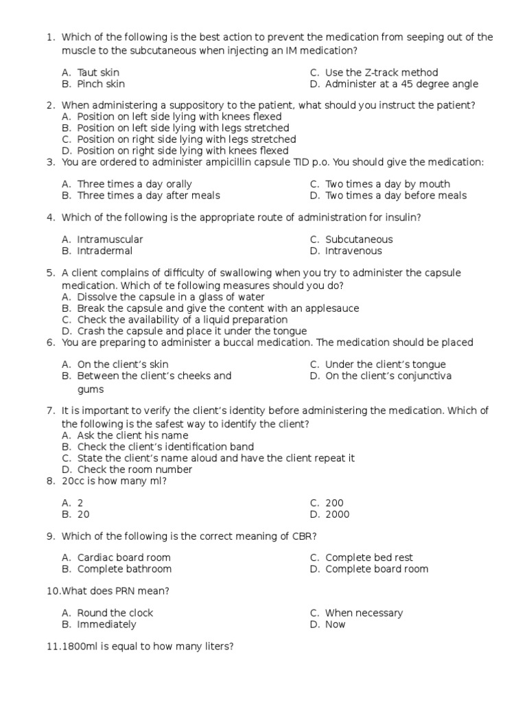 Midwifery Pharmacology Exam Questions | PDF | Adverse Effect ...