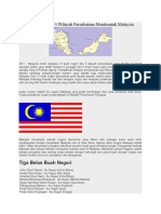 13 Buah Negeri Dan 3 Wilayah Persekutuan Membentuk Malaysia
