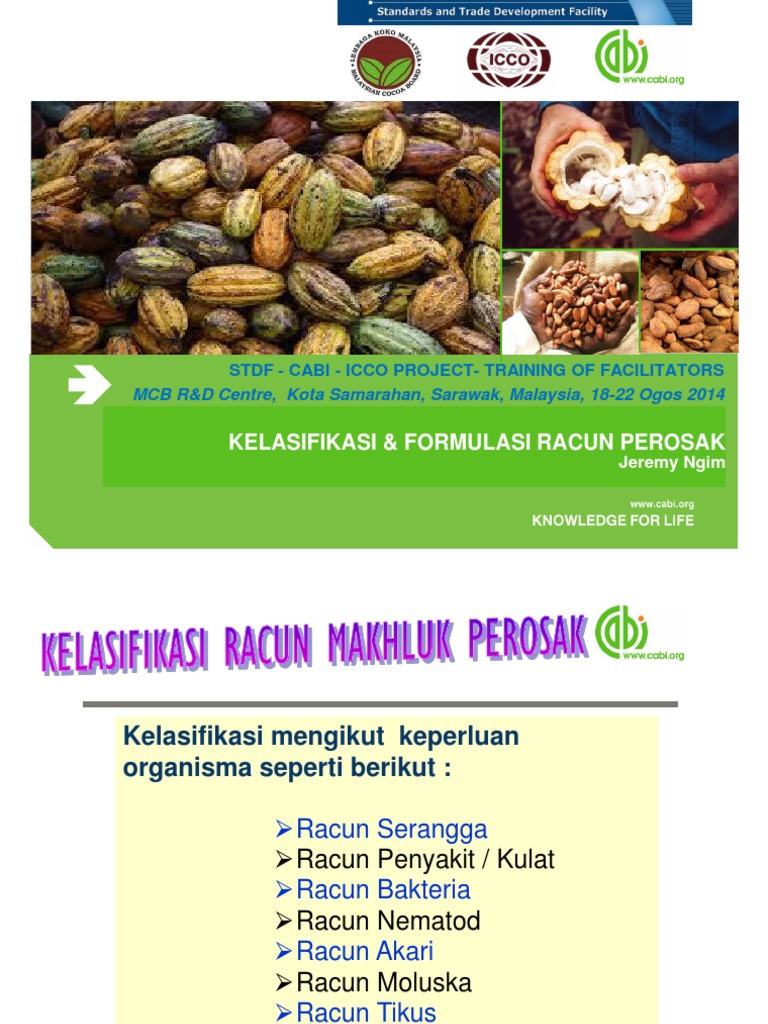 Klasifikasi Dan Formulasi Racun Perosak | PDF