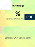 Percentage: Expressing Fractions As Percentages