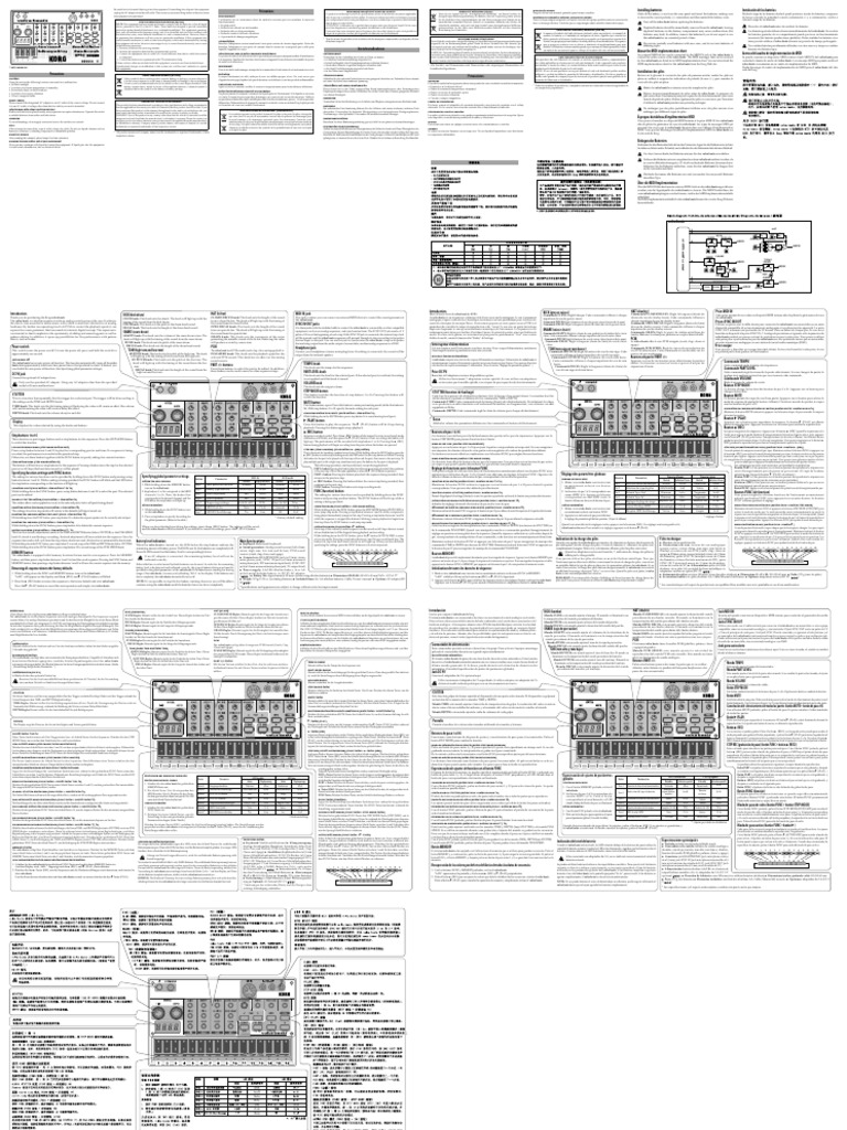 Volca Beats Instructions | PDF | Technology & Engineering