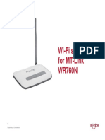 Wi-Fi Settings For MT-Link WR760N: Proprietary & Confidential
