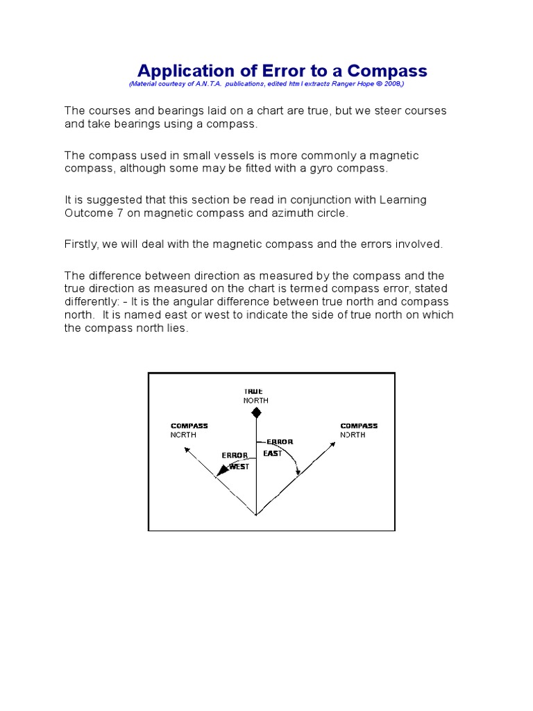 Gyro Compass Error For Seafarers | PDF