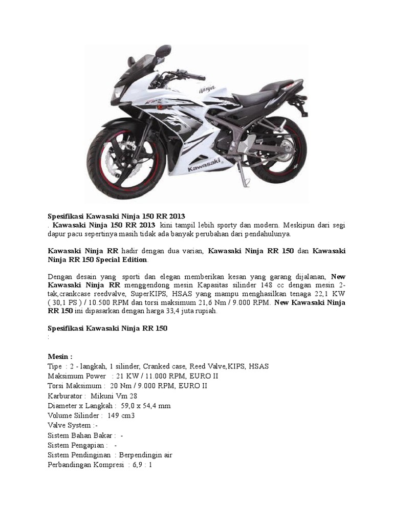 Kawasaki ninja 150 rr 2013 discount