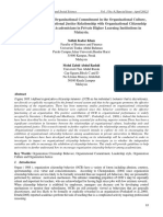 The Mediating Effect of Organizational Commitment in the Organizational Culture, Leadership and Organizational Justice Relationship with Organizational Citizenship Behavior