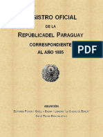 Leyes y Decretos 1885 - Parte Del Registro de La Republica Del Paraguay Año 1885 - PortalGuarani