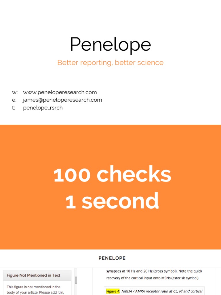 Penelope: Better Reporting, Better Science | PDF