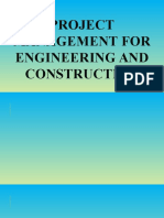 Project Management For Engineering and Construction