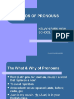 Kinds of Pronouns: Kelvyn Park High School