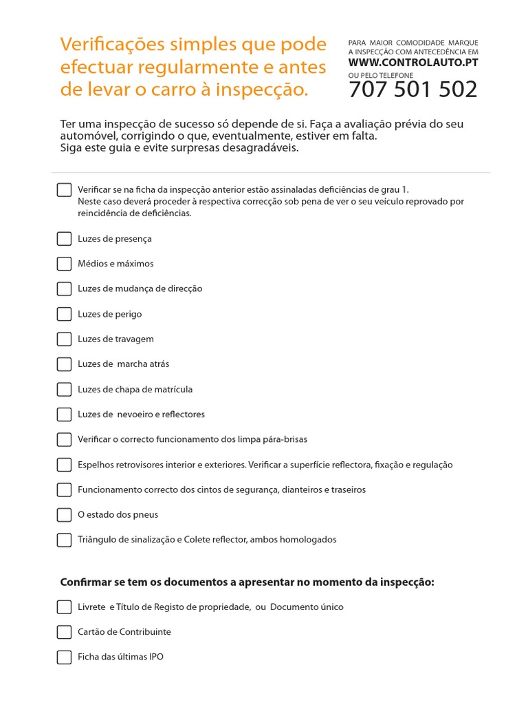 Controlauto Check List | PDF | Tecnologia e Engenharia