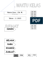 jadual waktu kelas