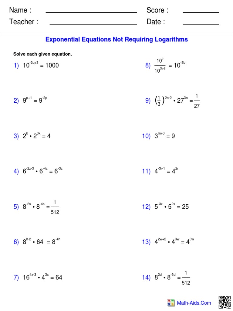 Algebra2 Explog Expnotlog | PDF | Teaching Methods & Materials