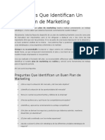 Preguntas Que Identifican Un Buen Plan de Marketing