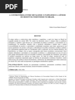Pedro Dutra Fonseca - A CONTROVÉRSIA ENTRE METALISMO E PAPELISMO E A GÊNESE DO DESENVOLVIMENTISMO NO BRASIL