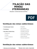 Ventilação de minas: fatores e finalidades