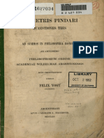 Vogt, F., De Metris Pindari Quaestiones Tres, 1880