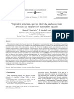 Ruiz-Jaen & T. Mitchell Aide 2005. Vegetation Structure, Species Diversity, And Ecosystem as Measure of Restoration Success